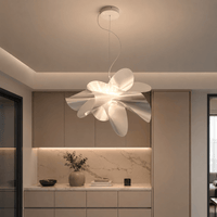 Modern Sculptural Flower LED Pendant Light - Artistic PVC Chandelier Decor