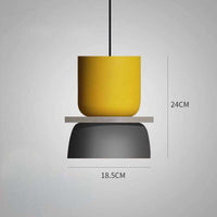 Nordic Macaron Pendant Lamp in pastel colors, modern hanging light fixtures, high-quality iron.