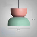 Nordic Macaron Pendant Lamp in pastel colors, modern hanging light fixtures, high-quality iron.