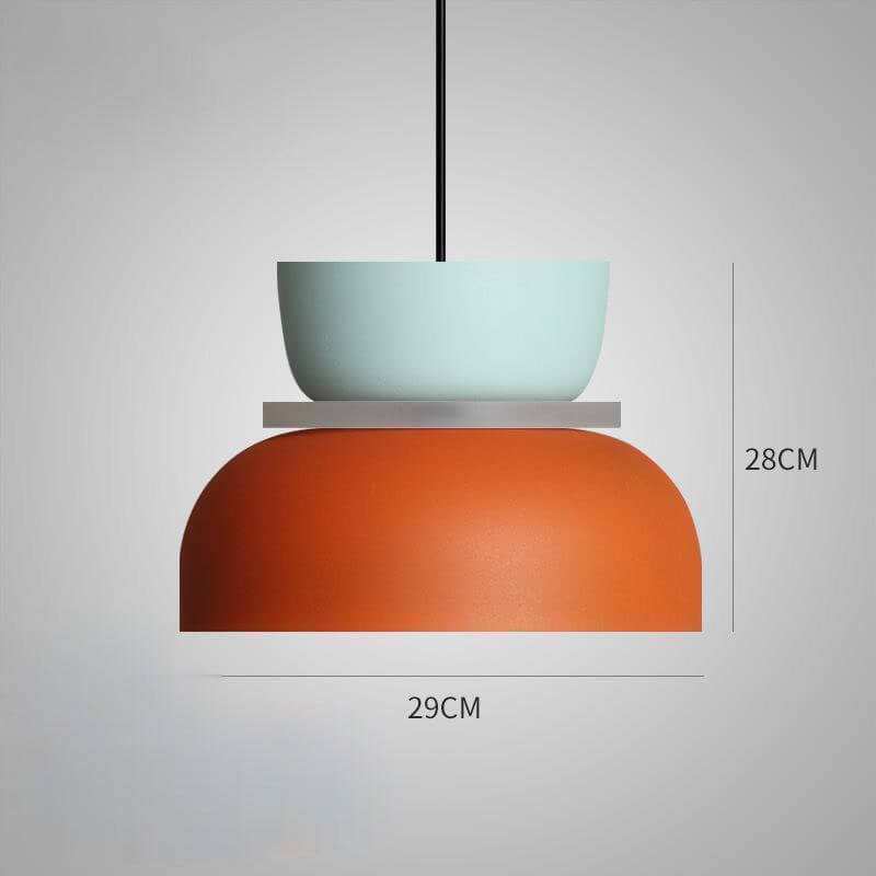 Nordic Macaron Pendant Lamp in pastel colors, modern hanging light fixtures, high-quality iron.