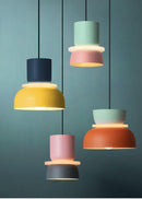 Macaron Nordic Pendant Lamps in pastel colors, modern hanging light fixtures, high-quality iron.