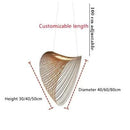 Nordic Wood Pendant Light - LED Snail Wood Hanging Lamp