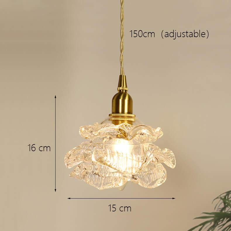 Rose Glass Chandelier - Luxury Glass Pendant Light/ Milk Glass Pendant Light