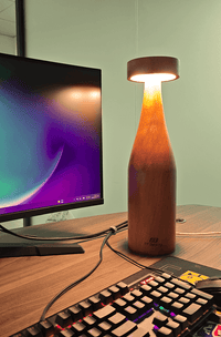 Wood Desk Lamp - Handmade Dimmable LED Night Table Lamp