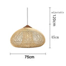 Southeast Asian Vintage Rattan Pendant Lights with Warm & Charming Winter Home Deco in Beige Color