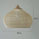 Southeast Asian Vintage Rattan Pendant Lights with Warm & Charming Winter Home Deco in Beige Color