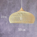 Southeast Asian Vintage Rattan Pendant Lights with Warm & Charming Winter Home Deco in Beige Color