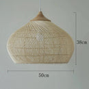 Southeast Asian Vintage Rattan Pendant Lights with Warm & Charming Winter Home Deco in Beige Color
