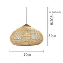 Southeast Asian Vintage Rattan Pendant Lights with Warm & Charming Winter Home Deco in Beige Color