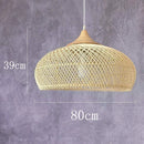Large Southeast Asian Vintage Rattan Pendant Lights with Warm & Charming Winter Home Deco in Beige Color