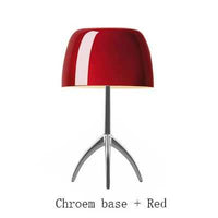 Red Tripod Desk Lamp: Elegant Glass Lighting for Home Decor