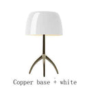 White Italian Tripod Lamp: Elegant Glass Lighting for Home Decor