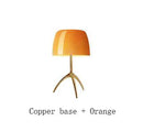 Orange Tripod Desk Lamp: Elegant Glass Lighting for Home Decor