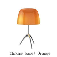 Orange Tripod Desk Lamp: Elegant Glass Lighting for Home Decor