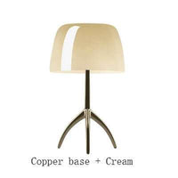 Cream Tripod Desk Lamp: Elegant Glass Lighting for Home Decor