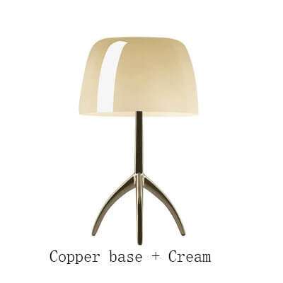 Cream Tripod Desk Lamp: Elegant Glass Lighting for Home Decor