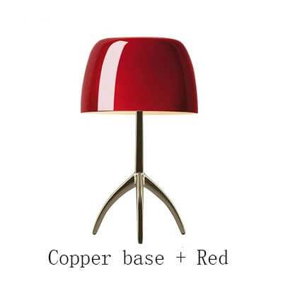 Red Tripod Desk Lamp: Elegant Glass Lighting for Home Decor