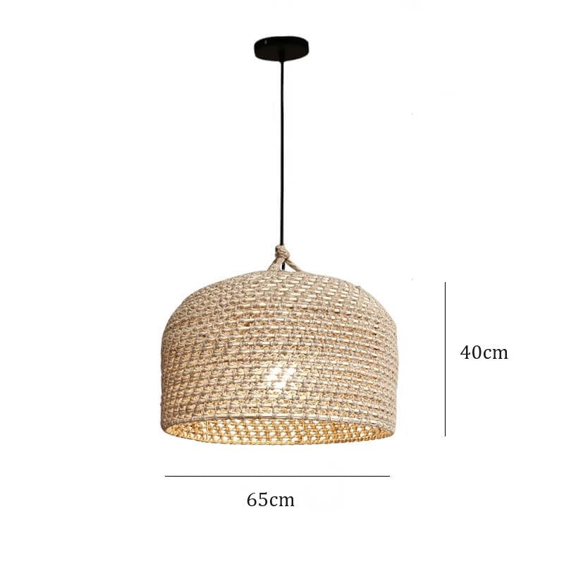 Handcrafted Elegance: Hemp Rope Lampshade - Vintage Style Pendant Light| ArcLightsDesign