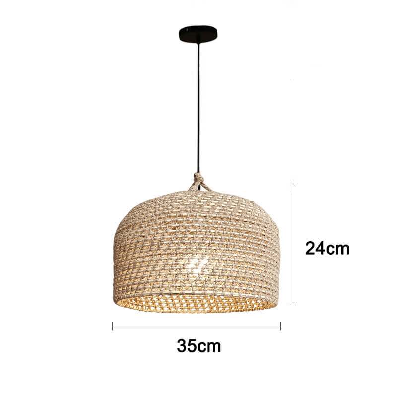 Handcrafted Elegance: Hemp Rope Lampshade - Vintage Style Pendant Light| ArcLightsDesign