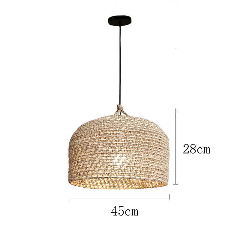 Handcrafted Elegance: Hemp Rope Lampshade - Vintage Style Pendant Light| ArcLightsDesign