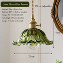 Vintage Olive Emerald Green Chandelier LED - Minimalist Pendant Light