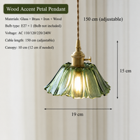 Vintage Olive Emerald Green Chandelier LED - Minimalist Pendant Light
