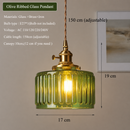 Vintage Olive Emerald Green Chandelier LED - Minimalist Pendant Light