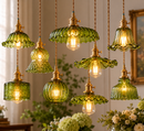 Vintage Olive Emerald Green Chandelier LED - Minimalist Pendant Light