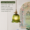 Vintage Olive Emerald Green Chandelier LED - Minimalist Pendant Light
