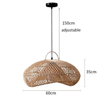 Vintage rattan hanging lights in a cozy, rustic interior setting.