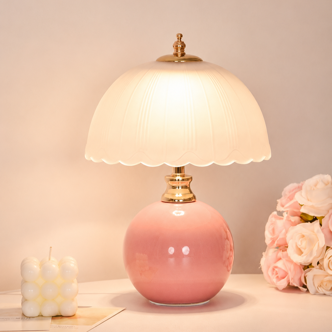 Vintage Shell Ceramic Table Lamp - Home Decor Led Light - Table Light