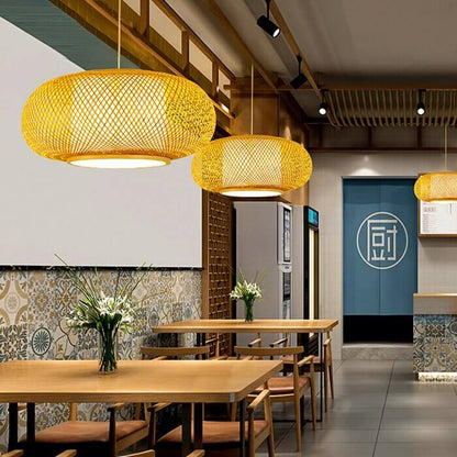 Bamboo Light Fixtures Japanese Style- Dome Bamboo Lampshade - Vine Lampshade arclightsdesign
