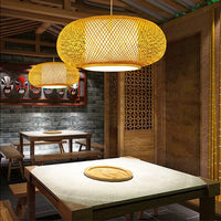 Bamboo Light Fixtures Japanese Style- Dome Bamboo Lampshade - Vine Lampshade arclightsdesign