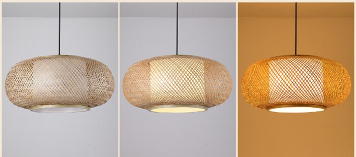 Bamboo Light Fixtures Japanese Style- Dome Bamboo Lampshade - Vine Lampshade arclightsdesign