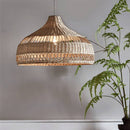 Beige/ Black Natural Wicker Hanging Pendant Lamp - Bamboo Hanging Light - Handmade Lampshade arclightsdesign