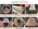 Ceramic Table Lamp Base - Vintage Rattan Desk Lamp -Bedroom Lamp - Night Table Lamp- Handmade arclightsdesign
