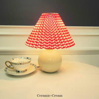 Ceramic Table Lamp Base - Vintage Rattan Desk Lamp -Bedroom Lamp - Night Table Lamp- Handmade arclightsdesign