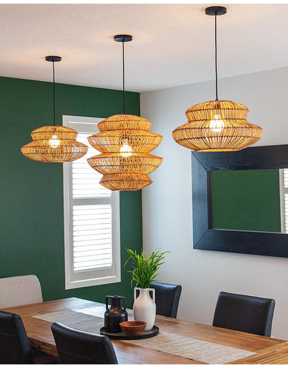 Country Garden Style- Multi-layers Rattan Lamp- Kitchen Island Hanging Light arclightsdesign