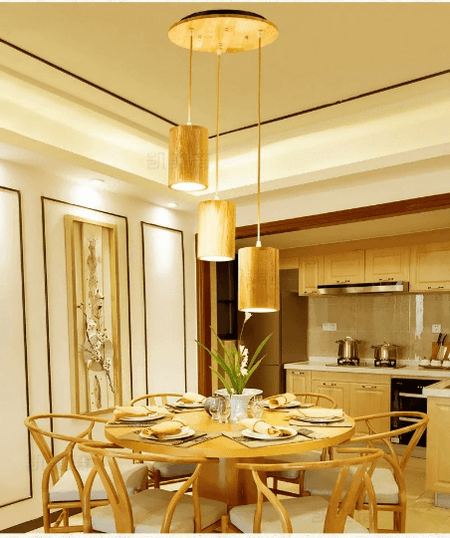 Wood Pendant Light - The Minimalist Kitchen Hanging Lights ...