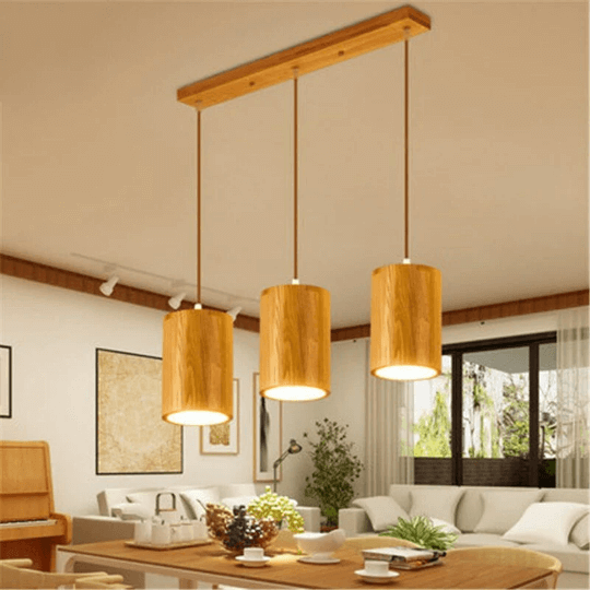 The Minimalist Simple Wood Pendant Light - Kitchen Hanging Lights ...