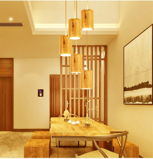 Designer Simple Wood Pendant Light - Handmade - Wood Kitchen Island Light arclightsdesign