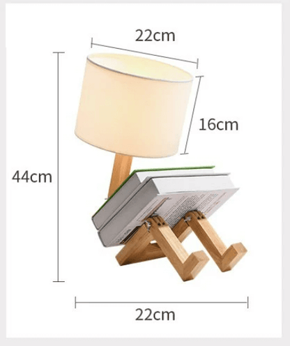 Flexible Robot Table Lampshade - Wooden Robot Lamp - Human Lamp- Study Night Light -LED Table Lamp arclightsdesign