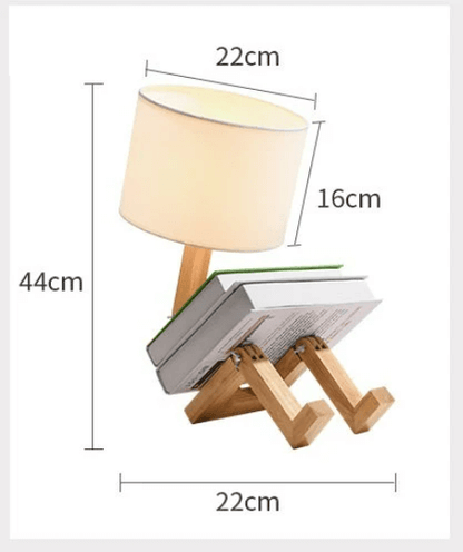Wooden robot lamp deals