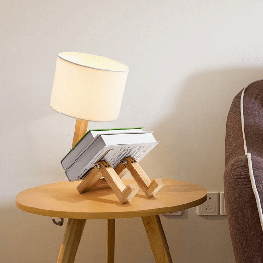 Flexible Robot Table Lampshade - Wooden Robot Lamp - Human Lamp- Study Night Light -LED Table Lamp arclightsdesign