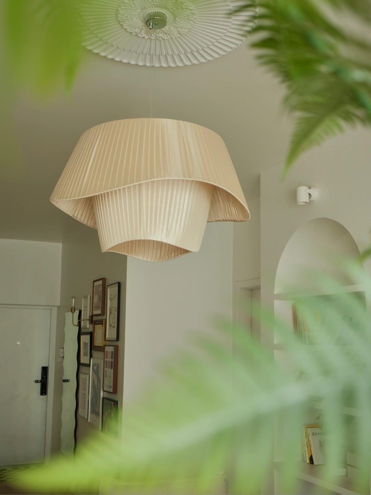 French Chandelier - Silk Satin Pendant Lamp- LED Hanging Lamp - Pendant Light for Bedroom Home Decor arclightsdesign