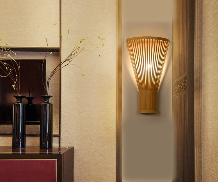 Bamboo wall clearance lamp