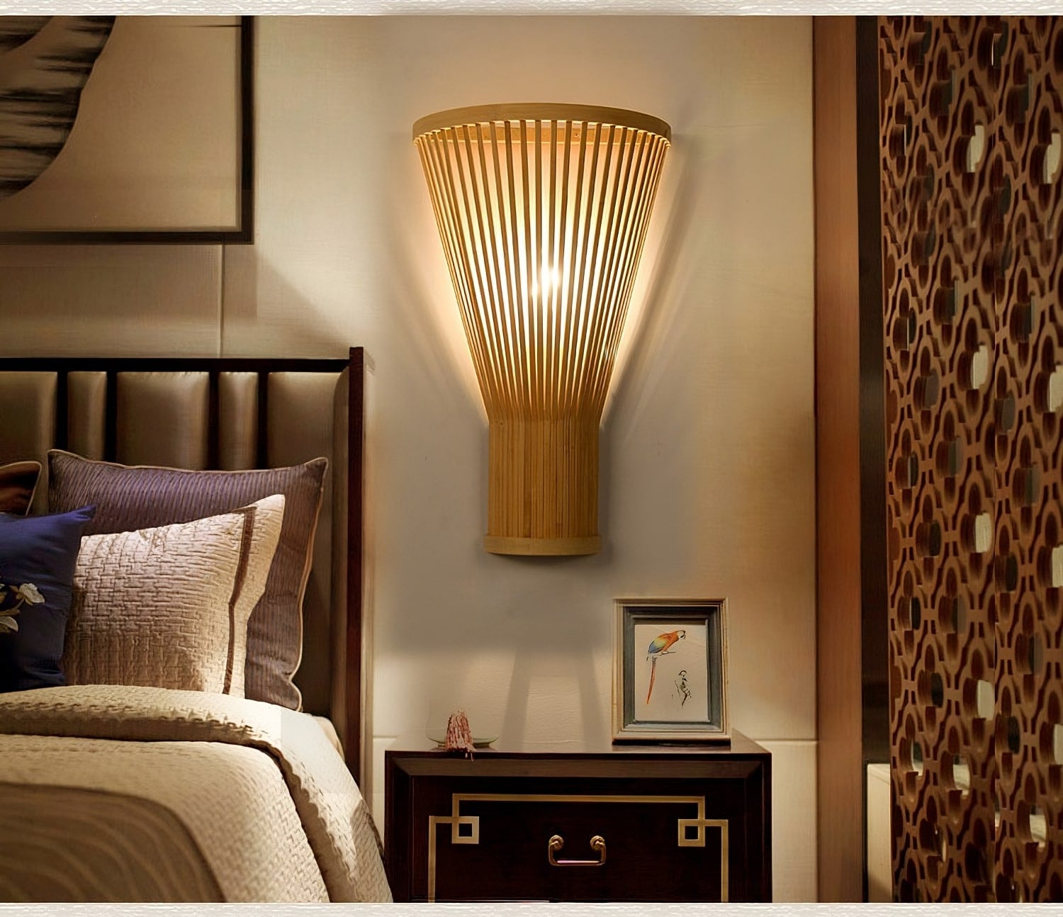 Handmade Bamboo Wall Lamp - Japanese Style- Art Light - Light Fixture arclightsdesign