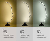 Human Face LED Floor Lamp - Home Decor - Indoor Lighting Fixture arclightsdesign