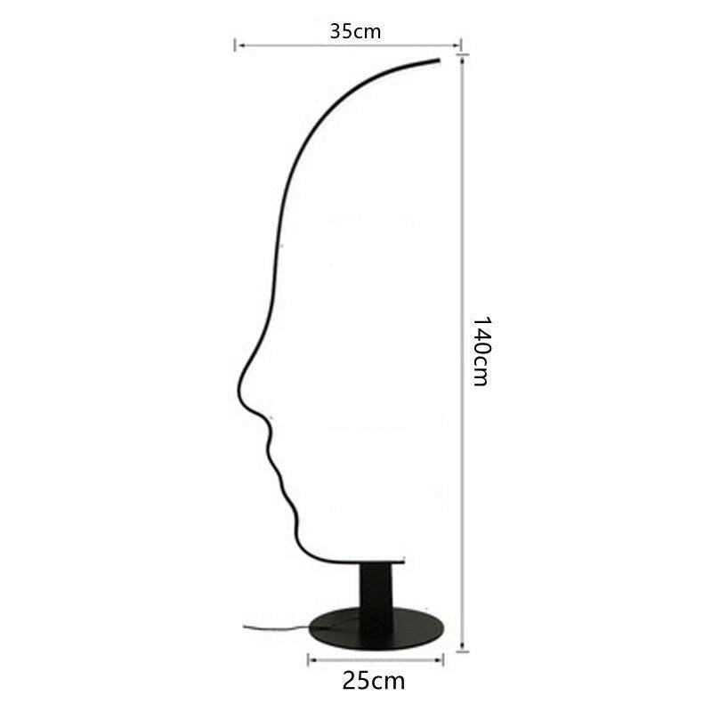 Human Face LED Floor Lamp - Home Decor - Indoor Lighting Fixture arclightsdesign