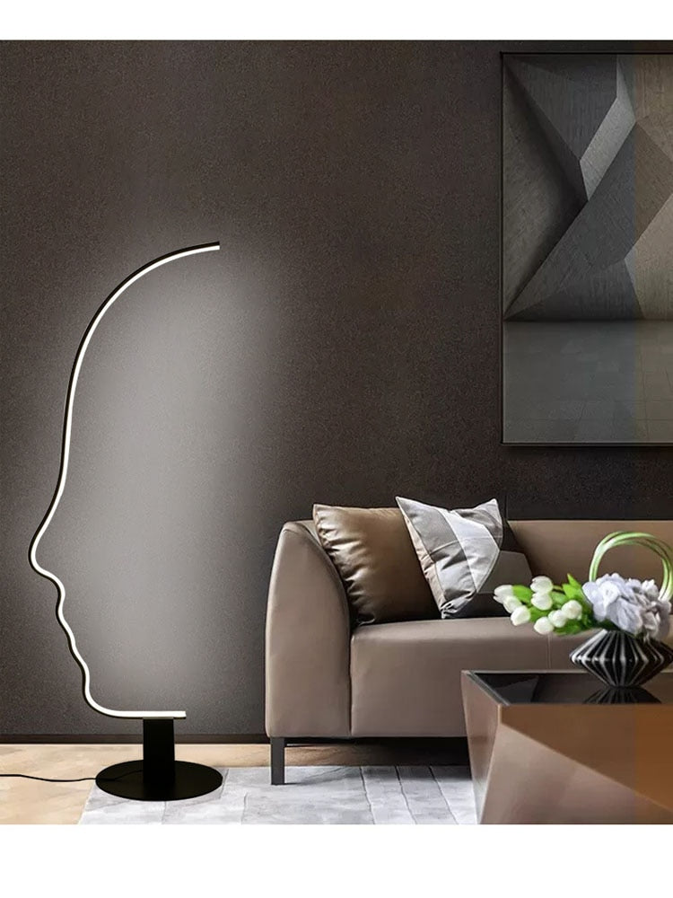 Human Face LED Floor Lamp - Home Decor - Indoor Lighting Fixture arclightsdesign